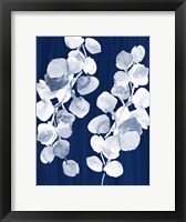 Framed Eucalyptus Leaves on Navy