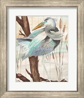 Framed 'Heron On Branch II' border=