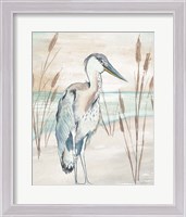 Framed Heron By Beach Grass I