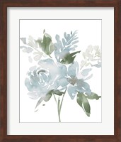 Framed Restful Blue Floral II