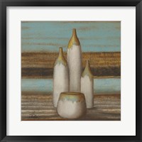 Elegantisimo on Teal I Framed Print