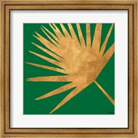 Framed Gold Organic On Green