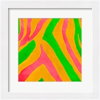 Framed 'Psychedelic Zebra Print I' border=