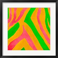 Psychedelic Zebra Print I Framed Print