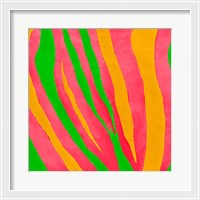 Framed 'Psychedelic Zebra Print II' border=