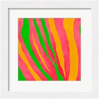 Framed 'Psychedelic Zebra Print II' border=