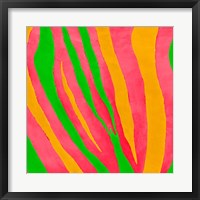 Psychedelic Zebra Print II Framed Print