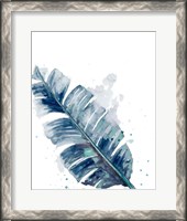 Framed 'Teal Palm Frond III' border=