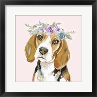 Flower Crown Pet I Framed Print