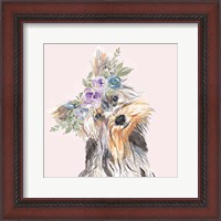 Framed 'Flower Crown Pet II' border=