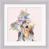 Framed 'Flower Crown Pet II' border=