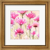 Framed 'Pink Love I' border=