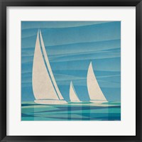 Framed 'Water Journey I' border=