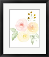 Framed 'Watercolor Roses II' border=