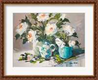 Framed White Peonies II