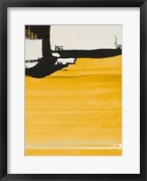 Framed Yellow Abstract Vertical II