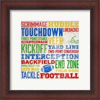 Framed 'Colorful Football Typography' border=