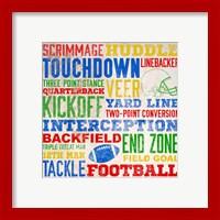 Framed 'Colorful Football Typography' border=