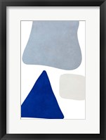 Framed Blue Simple Shapes I