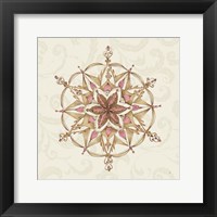 Framed 'Elegant Season Snowflake II Pink' border=