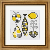 Framed 'Modern Kitchen Square III Yellow' border=