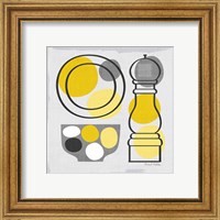 Framed 'Modern Kitchen Square II Yellow' border=