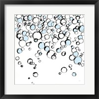 Framed Blue Bubbles III