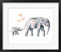 Framed Elephant Love