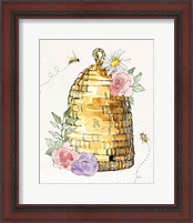 Framed 'Honeybee Blossoms VI' border=