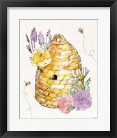 Framed 'Honeybee Blossoms VII' border=