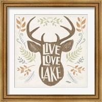 Framed 'Lake Life III Green' border=