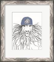 Framed 'Team Roster Lion' border=