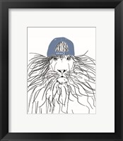 Framed 'Team Roster Lion' border=