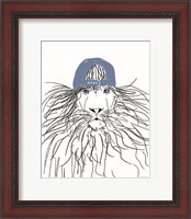 Framed 'Team Roster Lion' border=