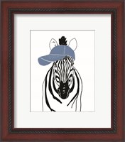 Framed 'Team Roster Zebra' border=