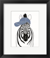 Framed 'Team Roster Zebra' border=