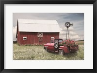 Framed Little Red Barn