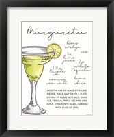 Framed Margarita Recipe