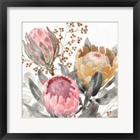 Framed 'Petal Passion IX Soft Boho' border=