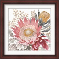 Framed 'Petal Passion VIII Soft Boho' border=