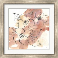 Framed 'Cashmere Florals I' border=