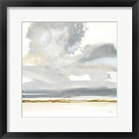 Framed 'Cumulus Gray II' border=