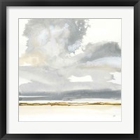 Framed 'Cumulus Gray II' border=