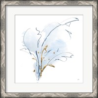 Framed 'Blue and Gold Floral III' border=