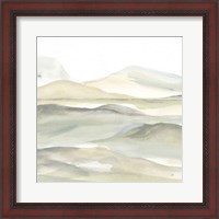 Framed 'Valleyscape I Green' border=