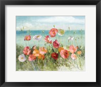 Framed Coastal Poppies Light.