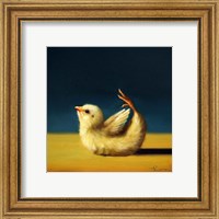 Framed 'Yoga Chick Bow Pose' border=