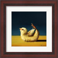 Framed 'Yoga Chick Bow Pose' border=