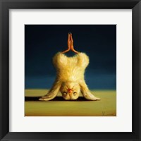 Yoga Chick Lotus Headstand Framed Print