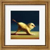 Framed 'Yoga Chick Mule Kick' border=